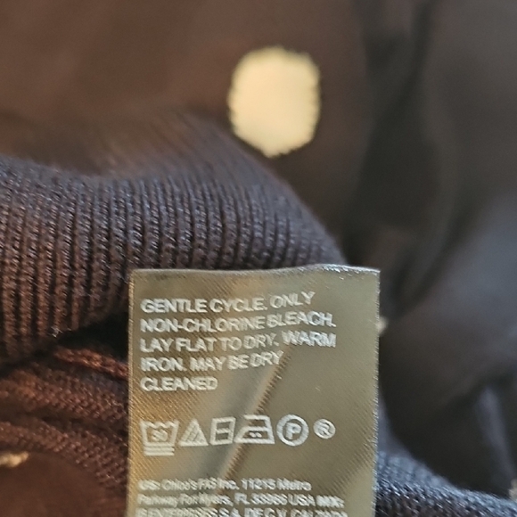 WHBM Off-the-Shoulder Black Sweater with White Dots - Picture 6 of 6